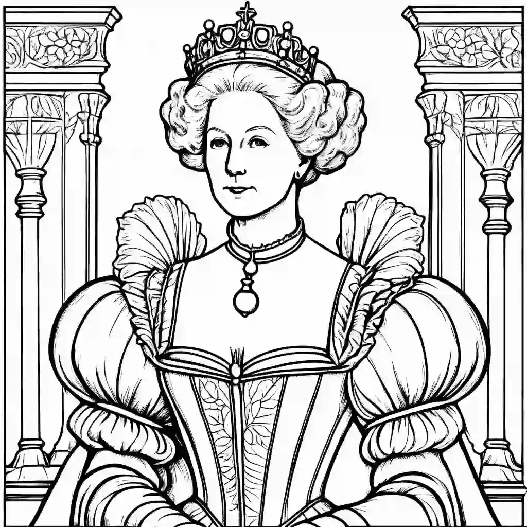 Queen Anne coloring pages